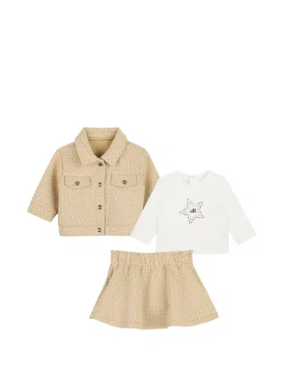 Michael Kors Babies' Monogram-print Three-piece Set In Multi