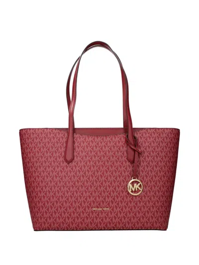Michael Kors Monogram-print Tote Bag In Red