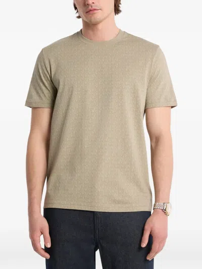 Michael Kors Monogram-print T-shirt In Black