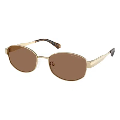 Michael Kors Monte Carlo Mk 1161 101473 56mm Womens Oval Sunglasses In Gold