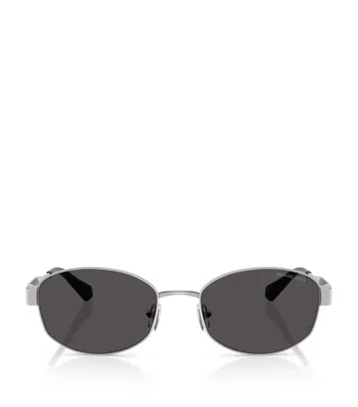 Michael Kors Monte Carlo Oval Sunglasses In Silver