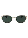 Michael Kors Womens Gold Mk1161 Monte Carlo Oval-frame Metal Sunglasses In Light Gold