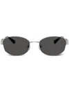 Michael Kors Monte Carlo Mk 1161 189387 56mm Womens Oval Sunglasses In Silver