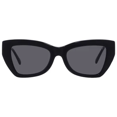 Michael Kors Montecito Dark Gray Solid Cat Eye Ladies Sunglasses 0mk220 5300587 52 In Black