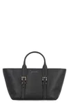 Michael Kors Moore Pebbled Leather Handbag In Black