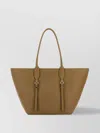 Michael Kors Moore Shopping Bag With Buckle And Double Handles
