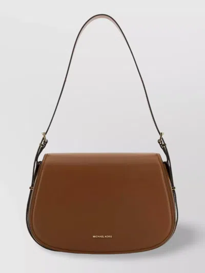Michael Kors Moore Shoulder Bag Caramel Leather In Brown