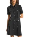 Michael Kors Multi Pocket Mini Shirtdress In Black