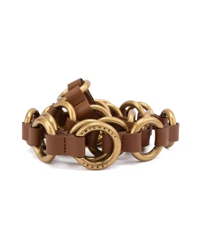 Michael Kors Multi Ring Belt In Luggage