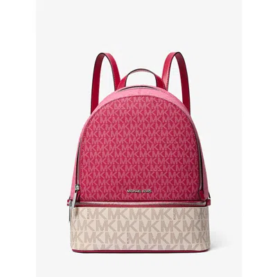 Michael Kors Multicolor Leather Backpack In Pink