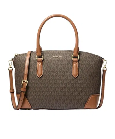 Michael Kors Murphy Medium Signature Logo Convertible Satchel In Brown