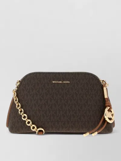 Michael Kors Na Printed Canvas Clutch Bag In Black
