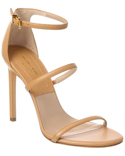 Michael Kors Nadege Runway Leather Sandal In Brown