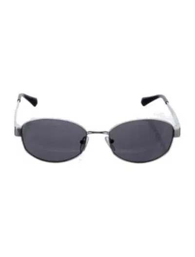 Pre-owned Michael Kors Narrow Tinted Sunglasses In Silver
