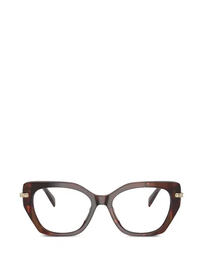 Michael Kors Nashville Geometric-frame Glasses In Brown