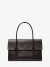 Michael Kors Natasha Large Leather Satchel In Brown