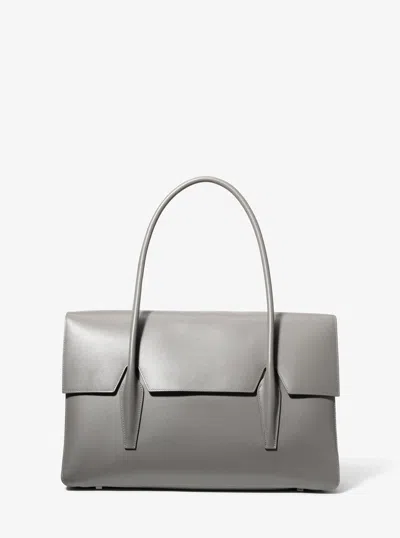 Michael Kors Natasha Large Leather Satchel In Transparent