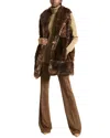 Michael Kors Natural Toscana Long Leather Vest In Brown