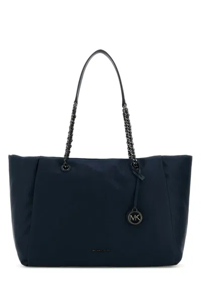 Michael Kors Navy Blue Nylon Large Georgia Shopping Bag