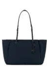 Michael Kors Navy Blue Nylon Small Georgia Shopping Bag In Navy