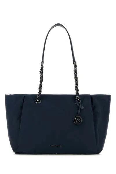 Michael Kors Navy Blue Nylon Small Georgia Shopping Bag