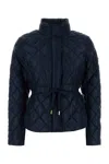 Michael Kors Navy Blue Polyester Padded Jacket In Blue