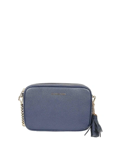 Michael Kors Navy Leather Bag In Dark Blue