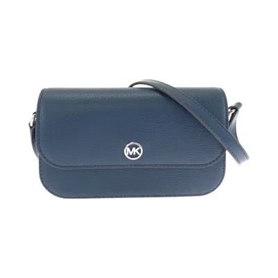 Pre-owned Michael Kors Navy Leather Pochette Shoulder Bag () In Blue