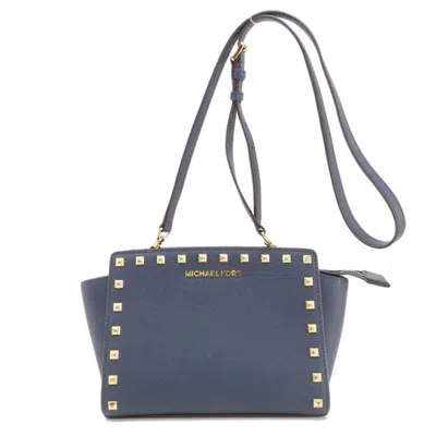 Pre-owned Michael Kors Navy Leather Shoulder Bag ()