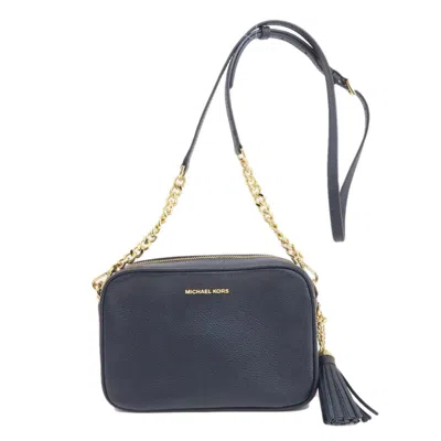Pre-owned Michael Kors Navy Leather Shoulder Bag ()