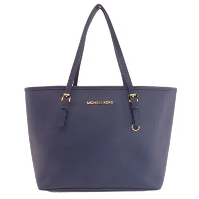 Pre-owned Michael Kors Navy Pvc Tote Bag ()