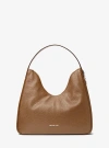 Michael Kors Nayla Medium Pebbled Leather Hobo Shoulder Bag In Brown