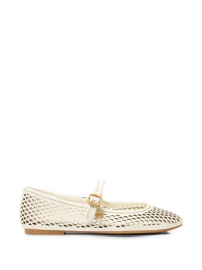 Michael Kors Nellie Flex Laser-cut Ballet Flats In Neutral