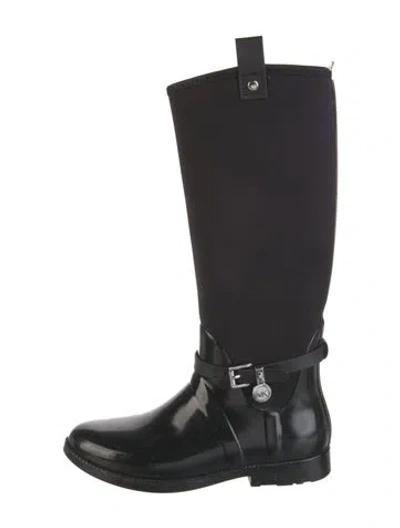 Pre-owned Michael Kors Neoprene Riding Boots In Black