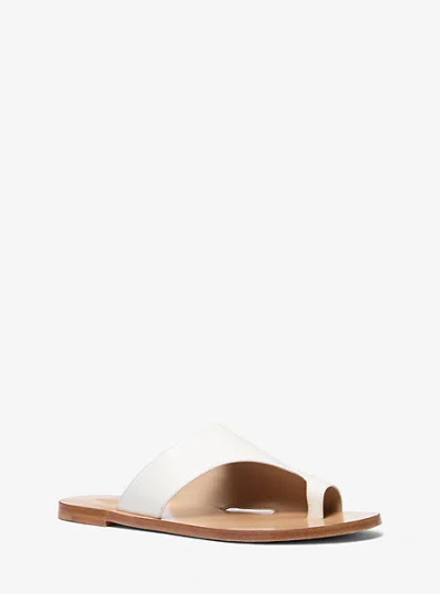 Michael Kors Nettuno Leather Thong Sandal In Animal Print