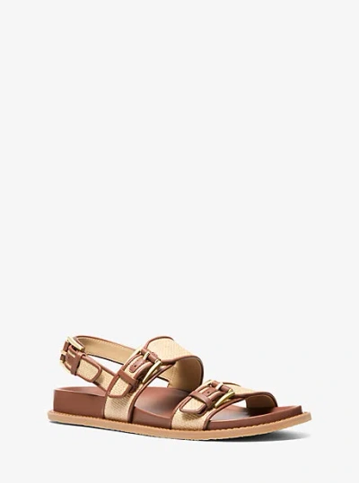 Michael Kors Nia Woven Sandal In Multi
