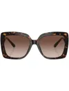 Michael Kors Womens Mk2213 Nice Butterfly-frame Acetate Sunglasses Brown In Brown