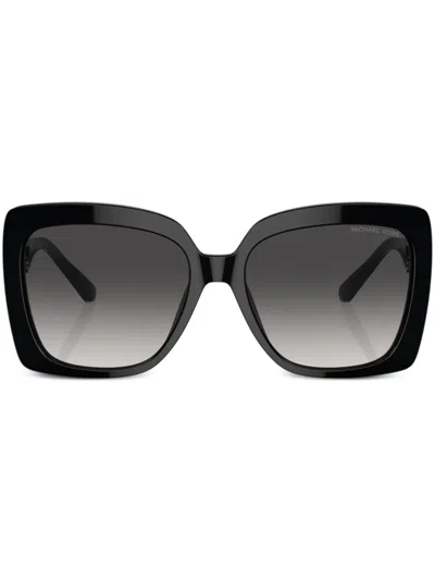 Michael Kors Womens Mk2213 Nice Butterfly-frame Acetate Sunglasses Black In Dark Grey Gradient