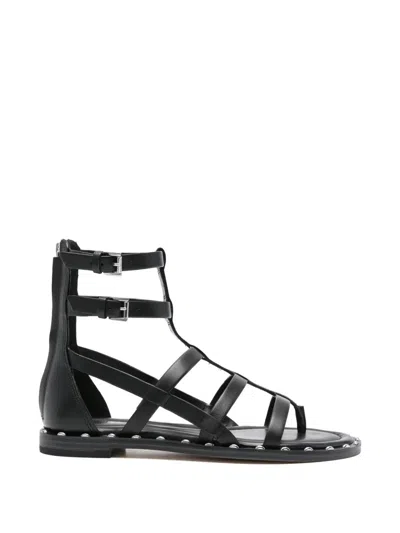 Michael Kors Noa Buckle-detail Studded Sandals In Black