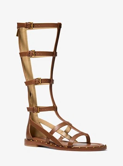 Michael Kors Noa Studded Leather Gladiator Sandal In Multi