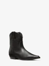 Michael Kors Noemie Leather Boot In Animal Print