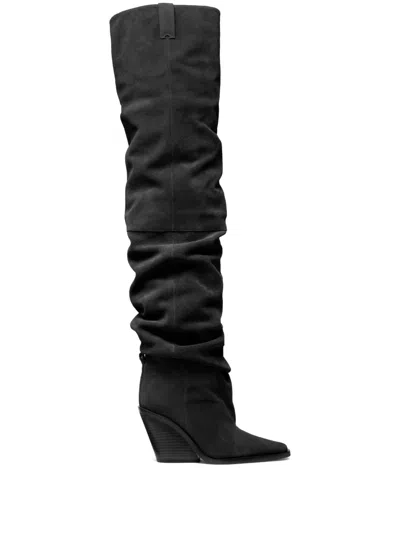 Michael Kors Noemie Wedged Knee-high Boots In Black