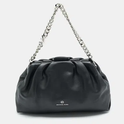 Pre-owned Michael Kors Nola Convertible Black Leather Crossbody Bag