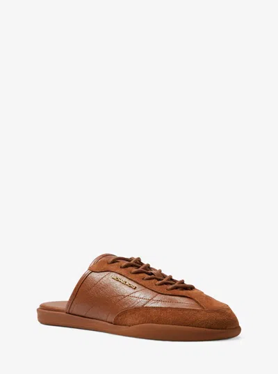 Michael Kors Nolan Leather Mule In Brown