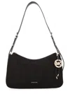 Michael Kors Nolita Medium Nubuck Convertible Shoulder Bag In Black