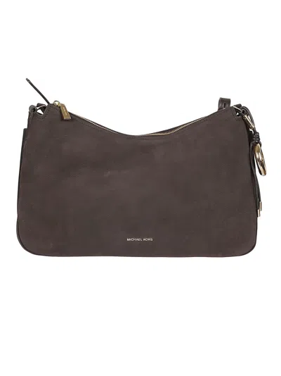 Michael Kors Nolita Chocolate Suede Tote Bag In Brown