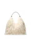 Michael Kors Nolita Faux Fur Large Hobo Bag In Brown