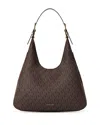 Michael Kors Nolita Large Signature Logo Shoulder Bag In Brown