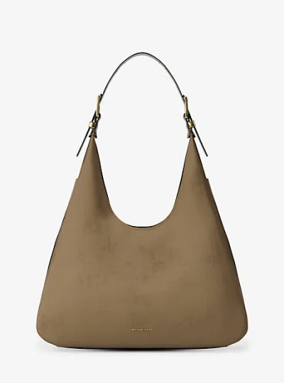 MICHAEL KORS NOLITA LARGE NUBUCK HOBO SHOULDER BAG