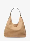Michael Kors Nolita Large Nubuck Hobo Shoulder Bag In Brown